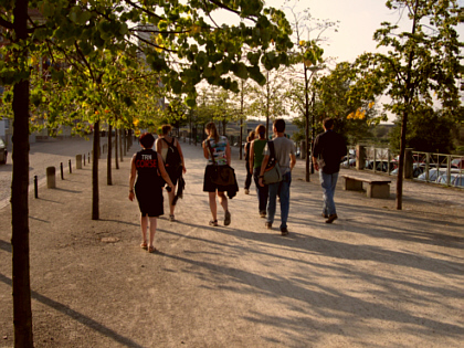 on our way to the ice cafe