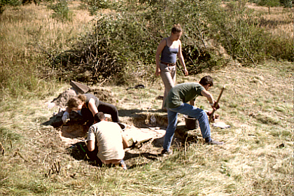 Marlen, Augusto, Carine and Fabio working