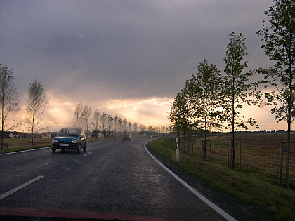 rain, clouds and evening