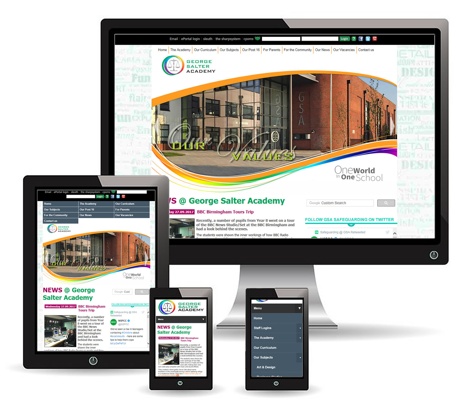 GSA responsive home page