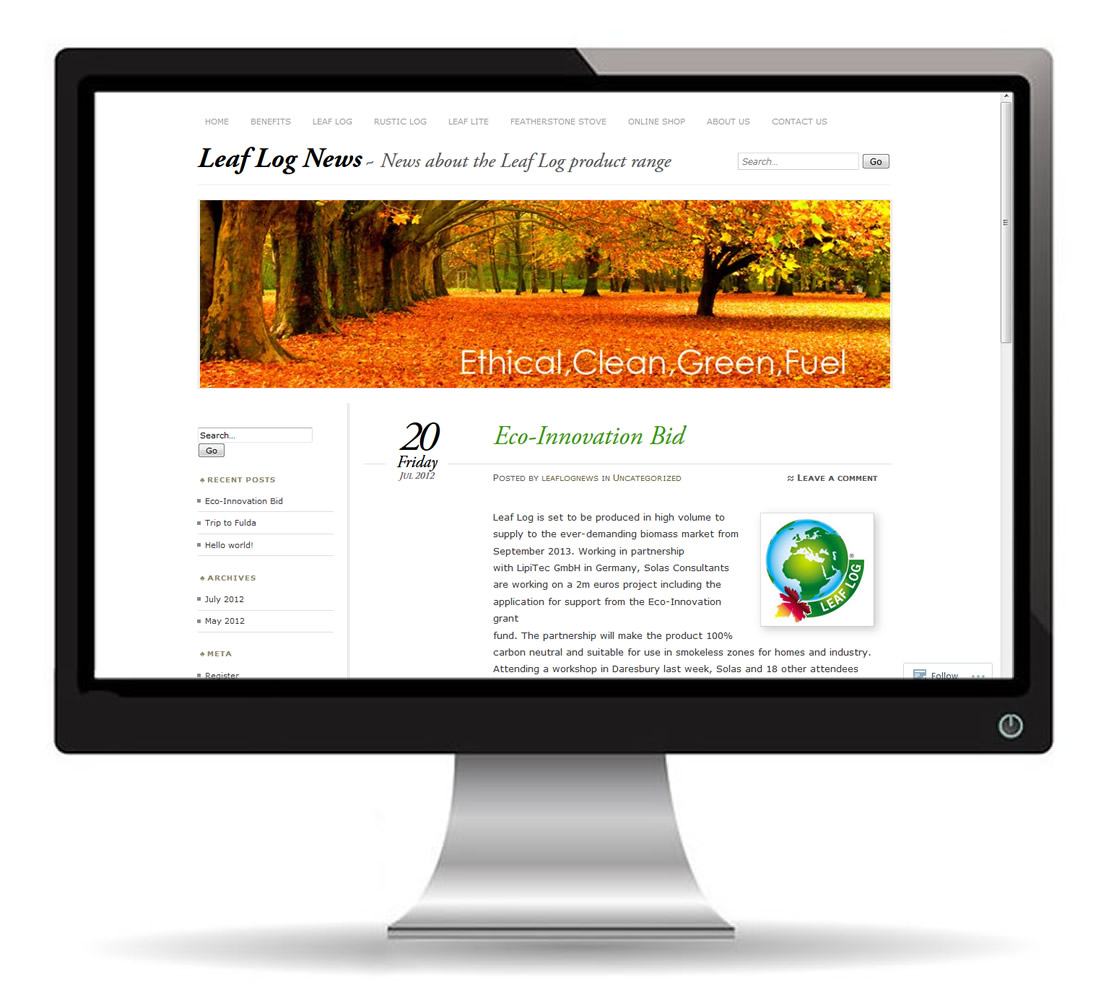 Leaflog wordpress blog page