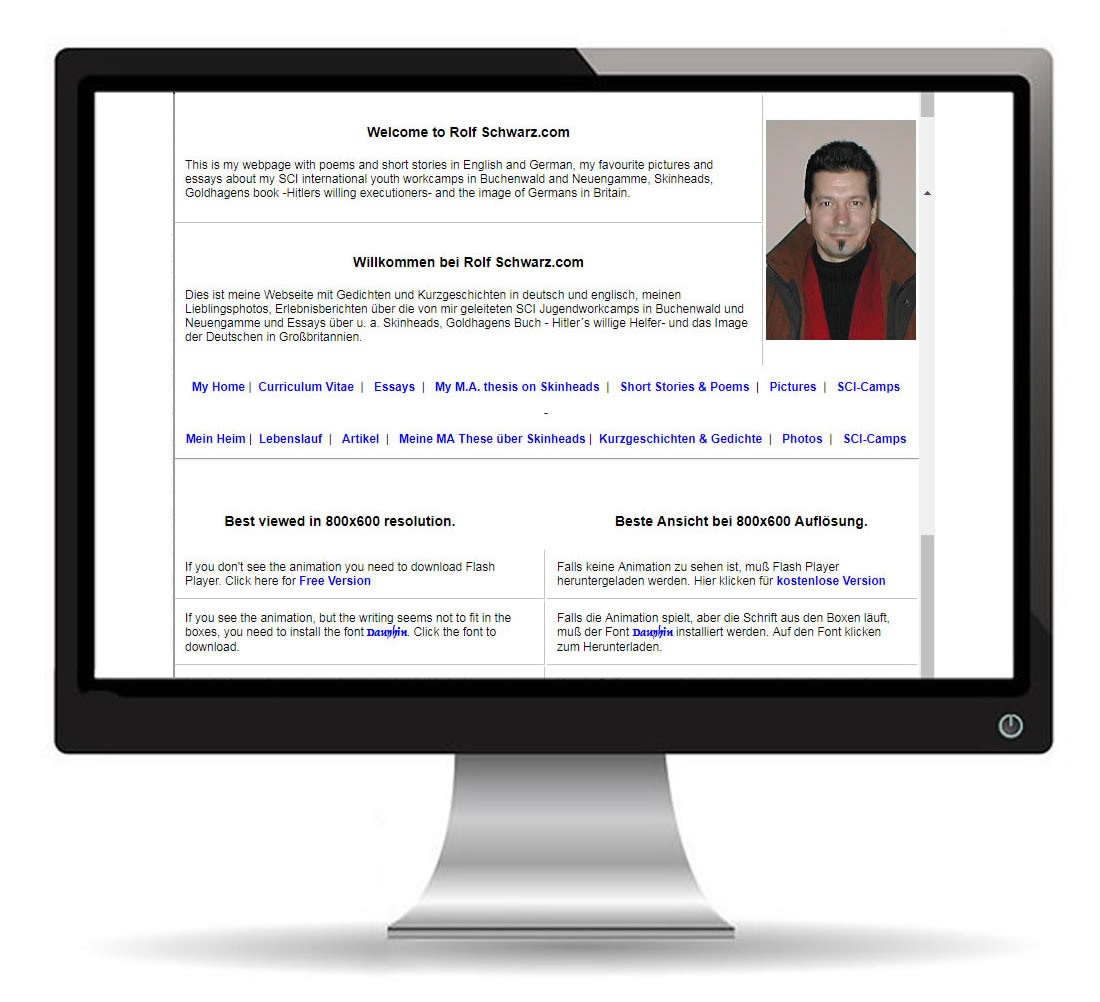 Rolf Schwarz website 2007 home page