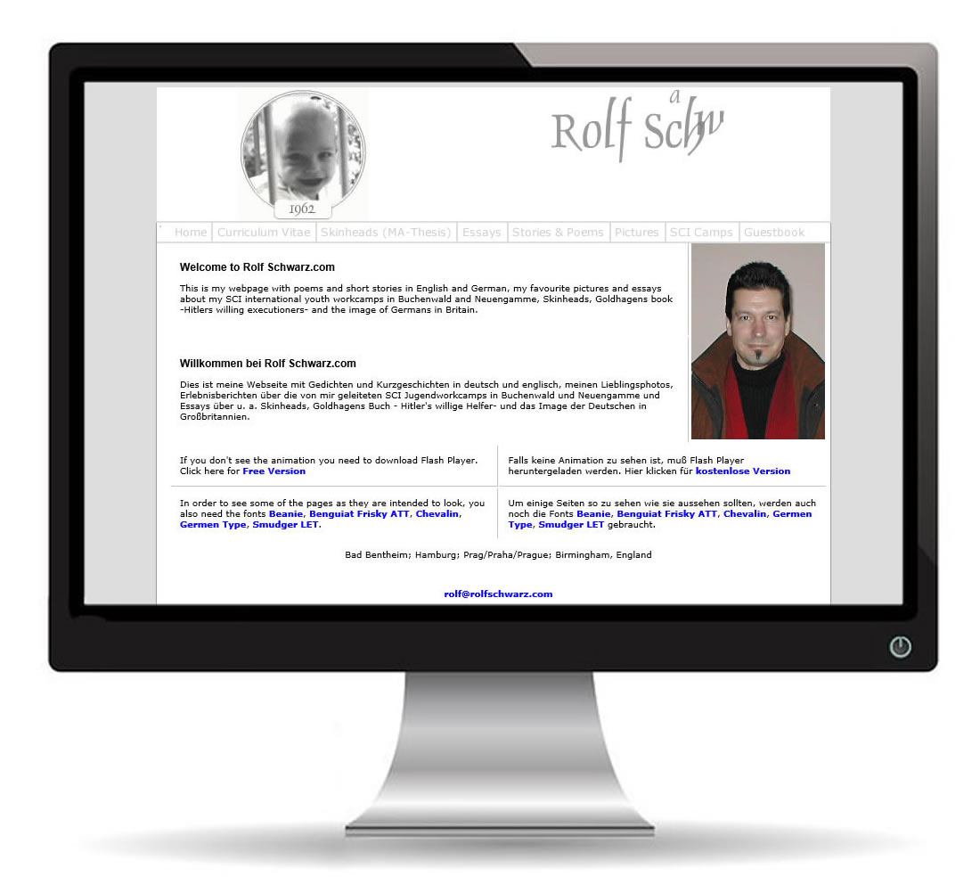 Rolf Schwarz website 2003 home page