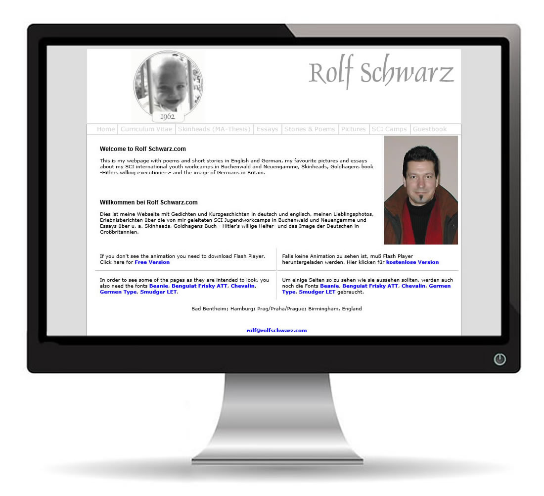 RRolf Schwarz website 2003 home page